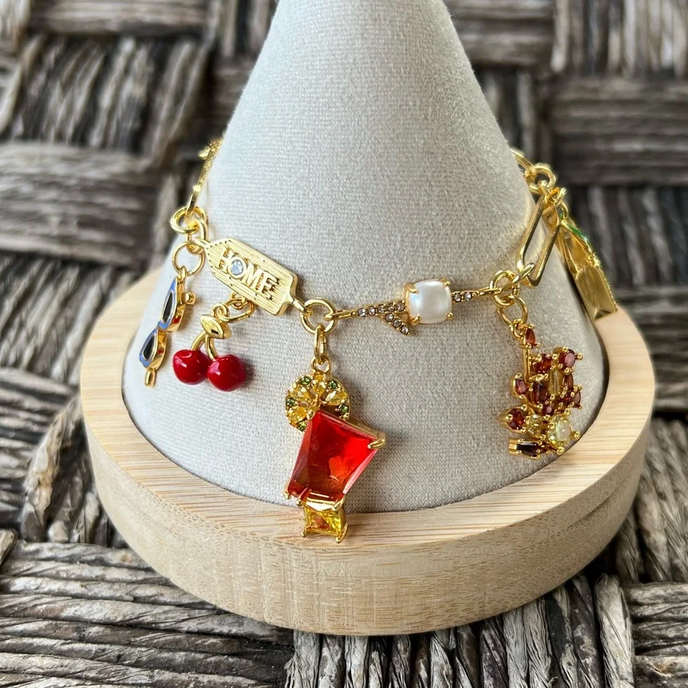 🍒 NWT Kate Spade Sweet Treasures Charm Bracelet 🍹 - Picture 6 of 7